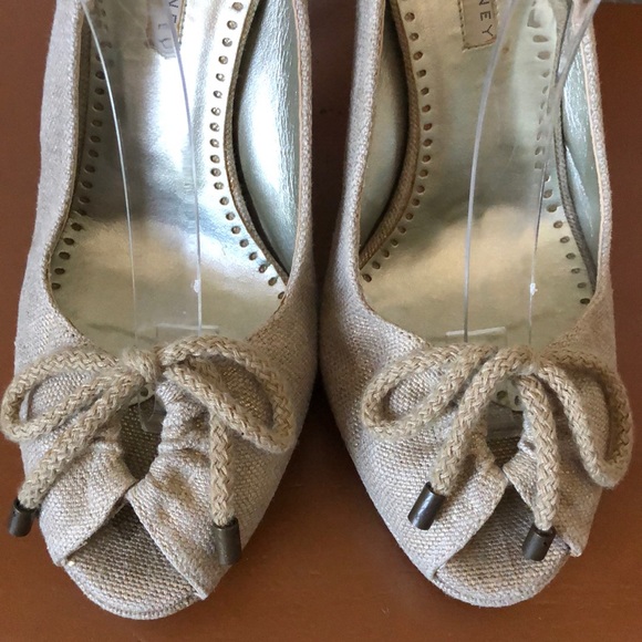 Stella McCartney Vegan Slingback Peeptoe Heels 38 - Picture 3 of 8